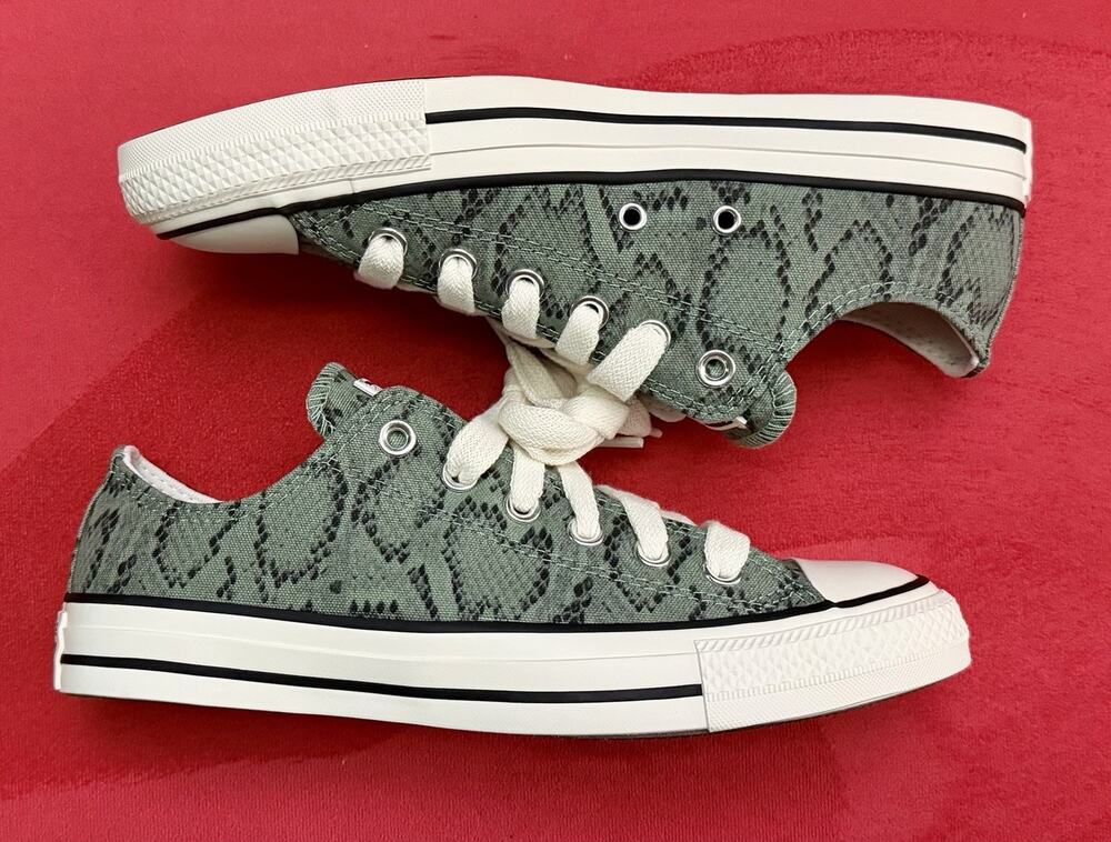 Converse Chuck Taylor All Star Snakeskin Print M5.5 W 7.5 Foothill Green A15811C